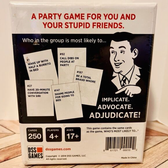 Drunk Stoned Or Stupid A Party Game 250 Cards DSS Games 2014 Sealed - Picture 2 of 6